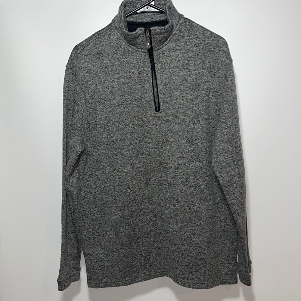 Gray Half-Zip Men's Sweater